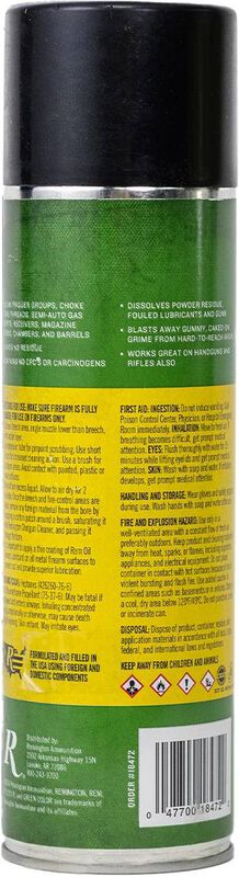 Shotgun Cleaner Aerosol, 18 oz, Aerosol